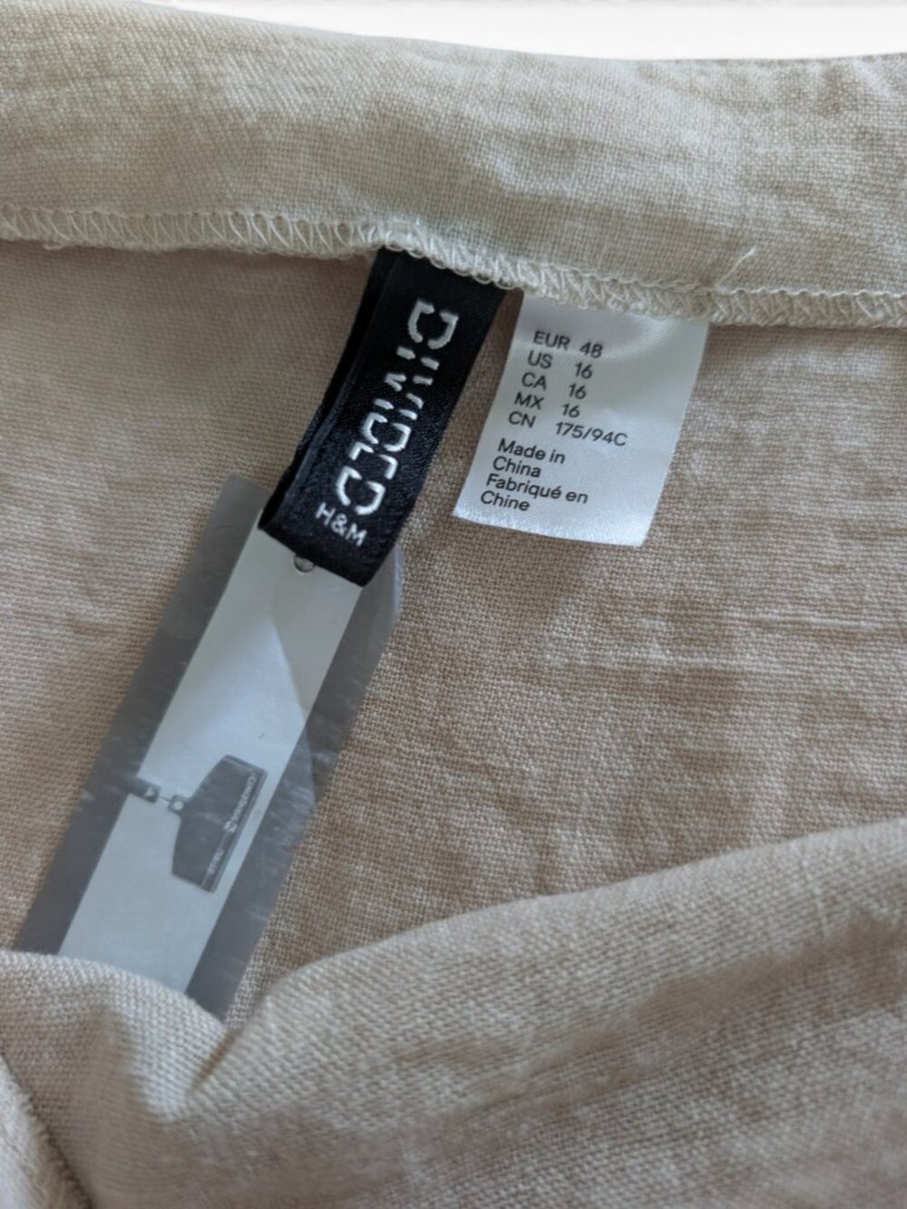 H&M Divided Wrap Tie Swim Cover Up Skirt Size 16 Tan NWOT - Picture 8 of 9